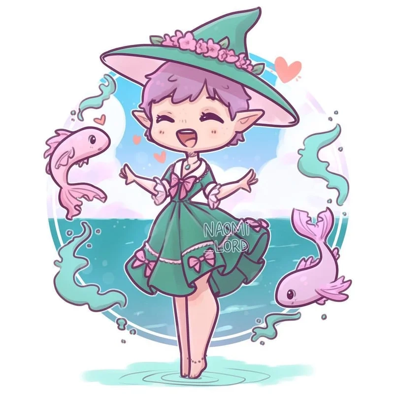 Biến avatar nổi bật với cung song ngư nữ chibi đáng yêu