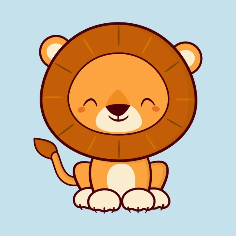 Ngắm chibi vẽ sư tử cute cực dễ thương