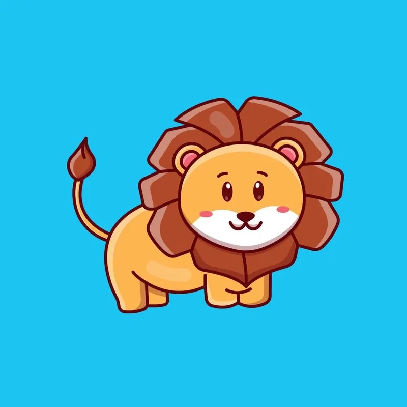 Tải về ngay con sư tử chibi siêu đáng yêu