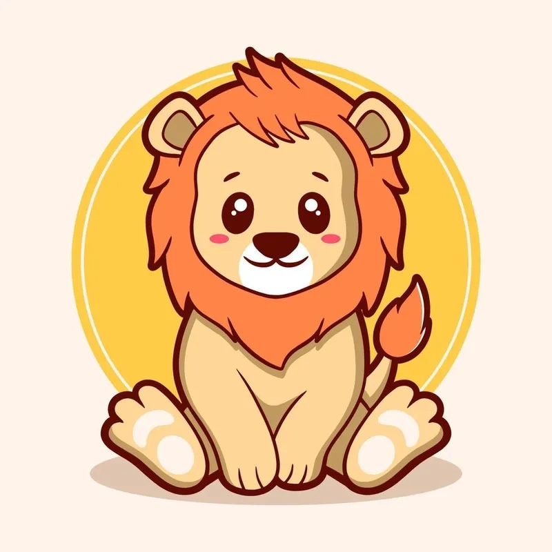Chiêm ngưỡng ngay hình sư tử chibi đầy màu sắc