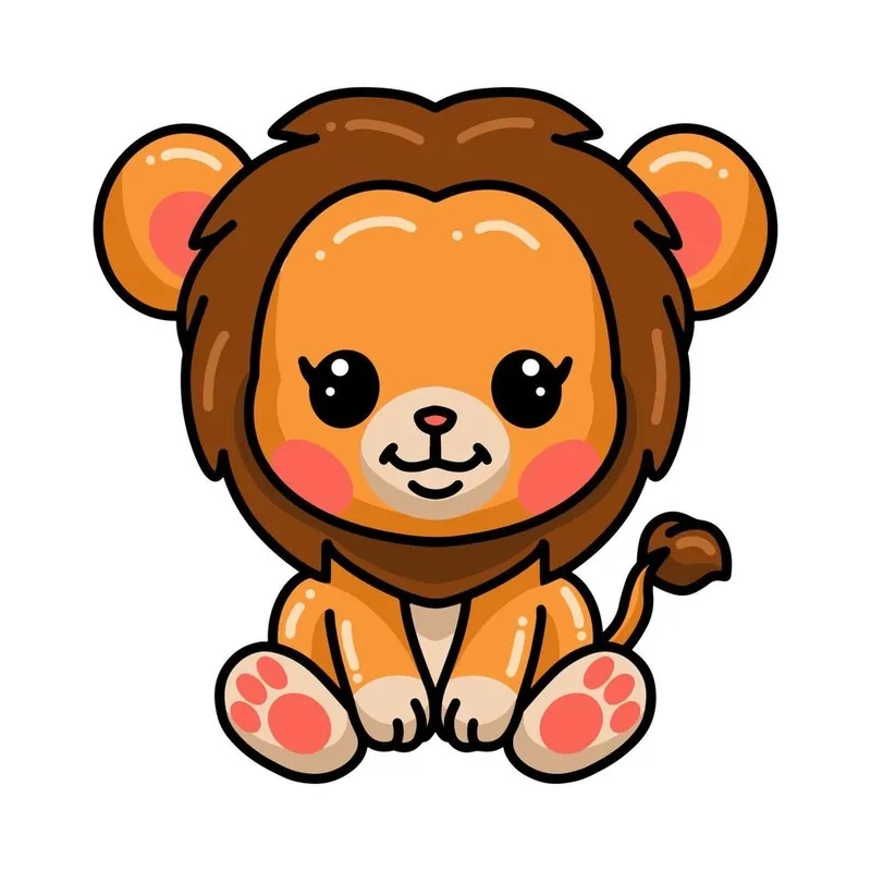 Trổ tài hội họa với vẽ con sư tử chibi đơn giản