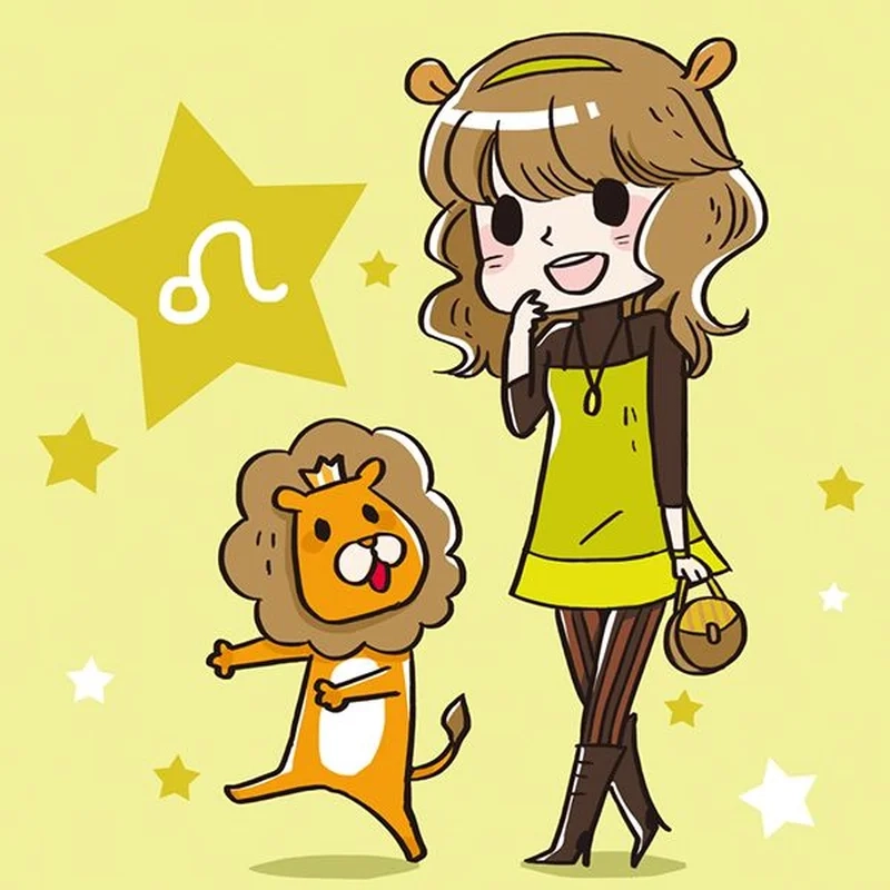 Trang trí màn hình cùng hình chibi cung sư tử