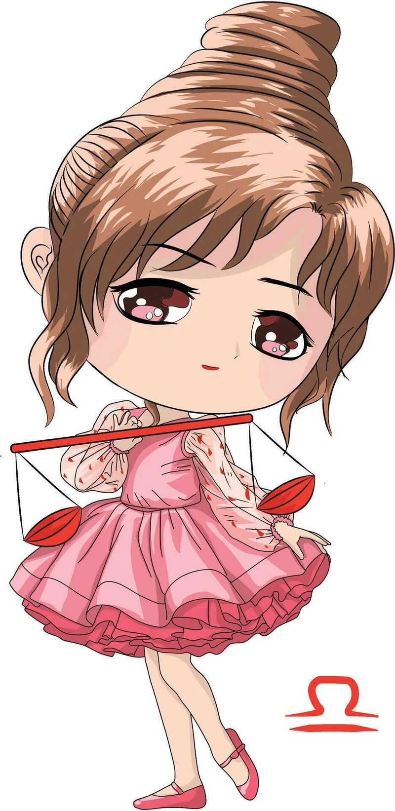 Thêm đáng yêu với cung thiên bình chibi cute phiên bản chibi