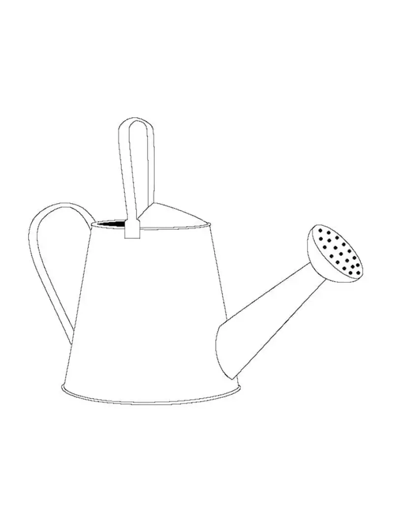 Tận hưởng niềm vui với hình tô màu lon tưới cây dễ thương
