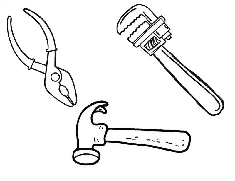 Giúp bé rèn tay khéo léo với tô màu cái búa cho bé