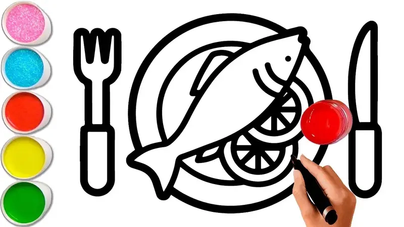 Bé rèn luyện khéo tay với bộ tô màu cái dĩa sinh động
