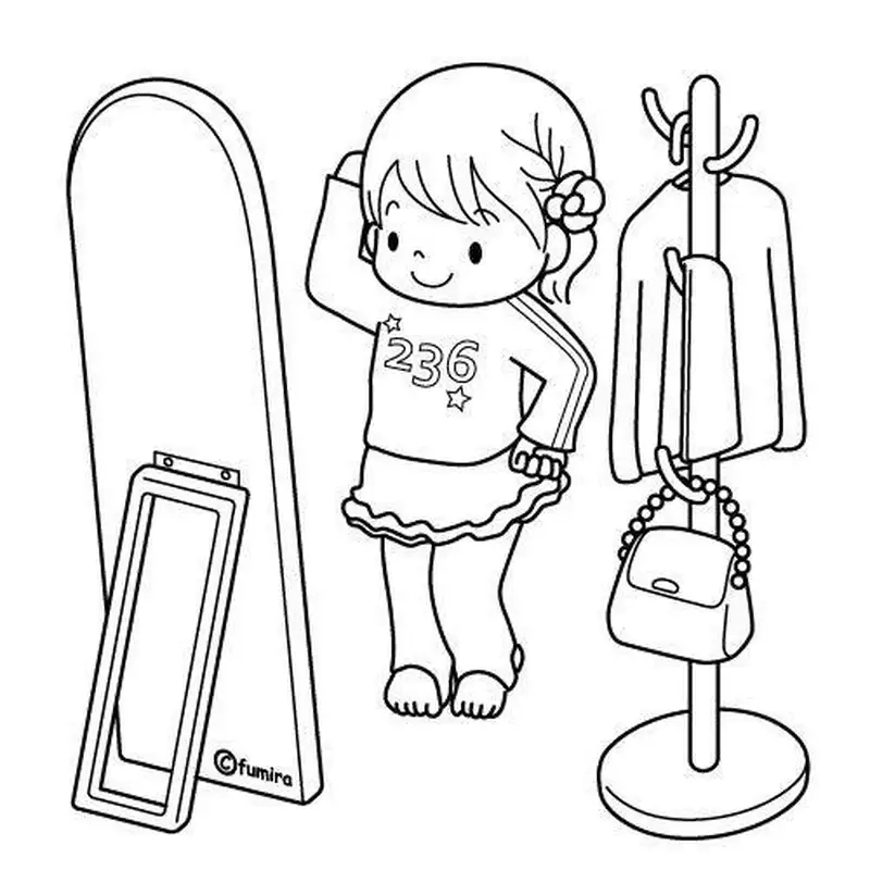 Tranh cái gương đơn giản giúp bé tập tô hiệu quả