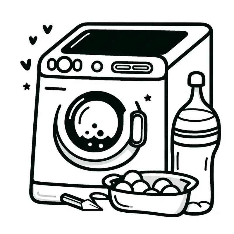 Tranh tô màu máy giặt miễn phí tải về nhanh chóng