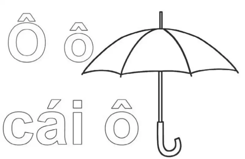 Bộ sưu tập tranh tô màu cái dù độc đáo giúp bé sáng tạo hơn