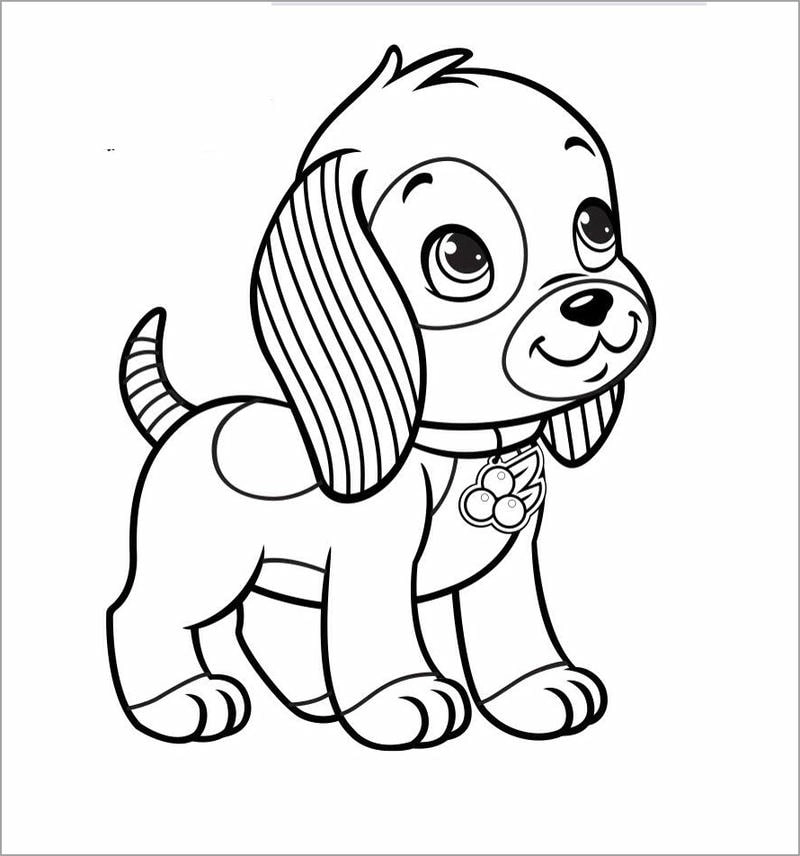 Khám phá hình tô màu chó cứu hộ sinh động giúp bé học tập vui vẻ