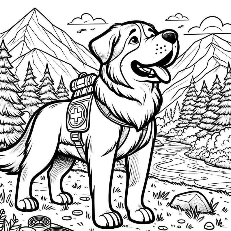 Dễ dàng in tranh tô màu đội chó cứu hộ cho bé trải nghiệm tô màu thú vị