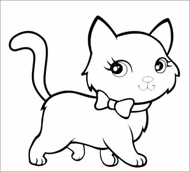 Tranh tô màu mèo con ngộ nghĩnh giúp bé sáng tạo