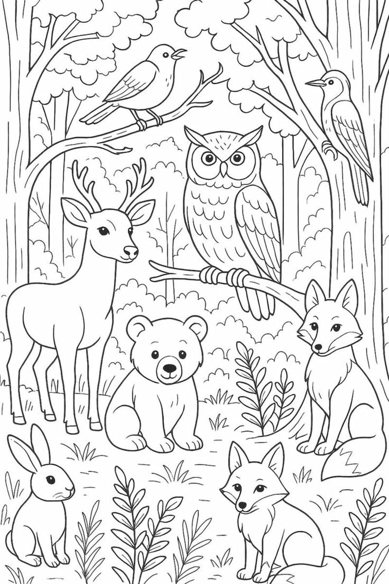 Rèn trí não với tranh tô màu con vật dễ thương cực kỳ sinh động