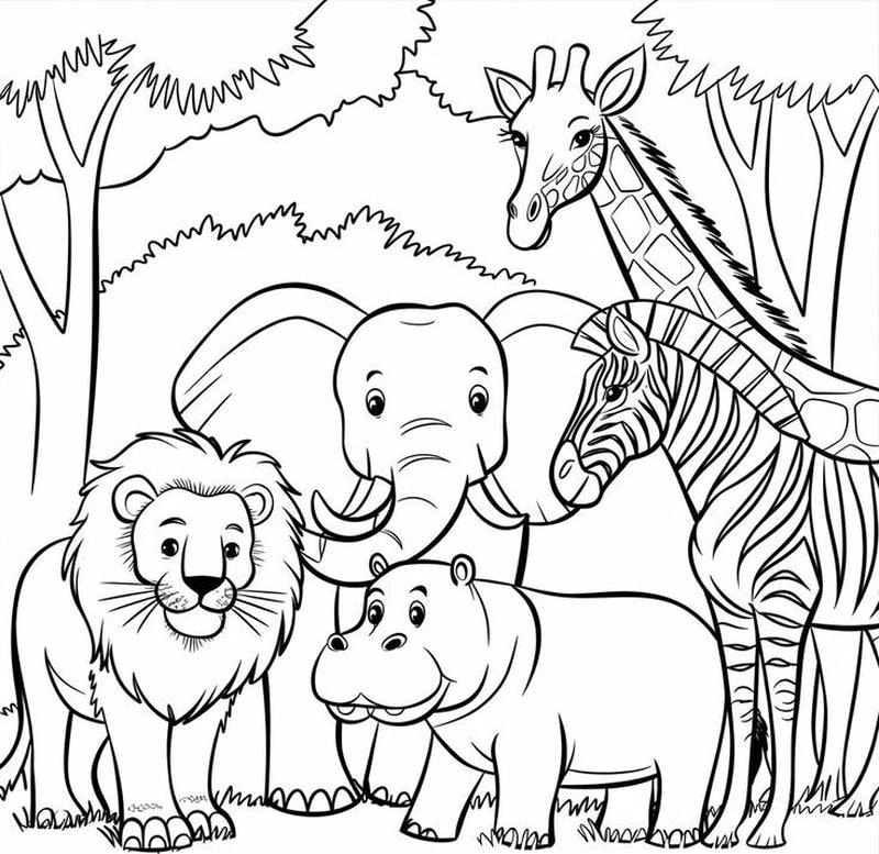 Bé sẽ thích tranh tô màu con vật khó cho bé lớn để rèn luyện