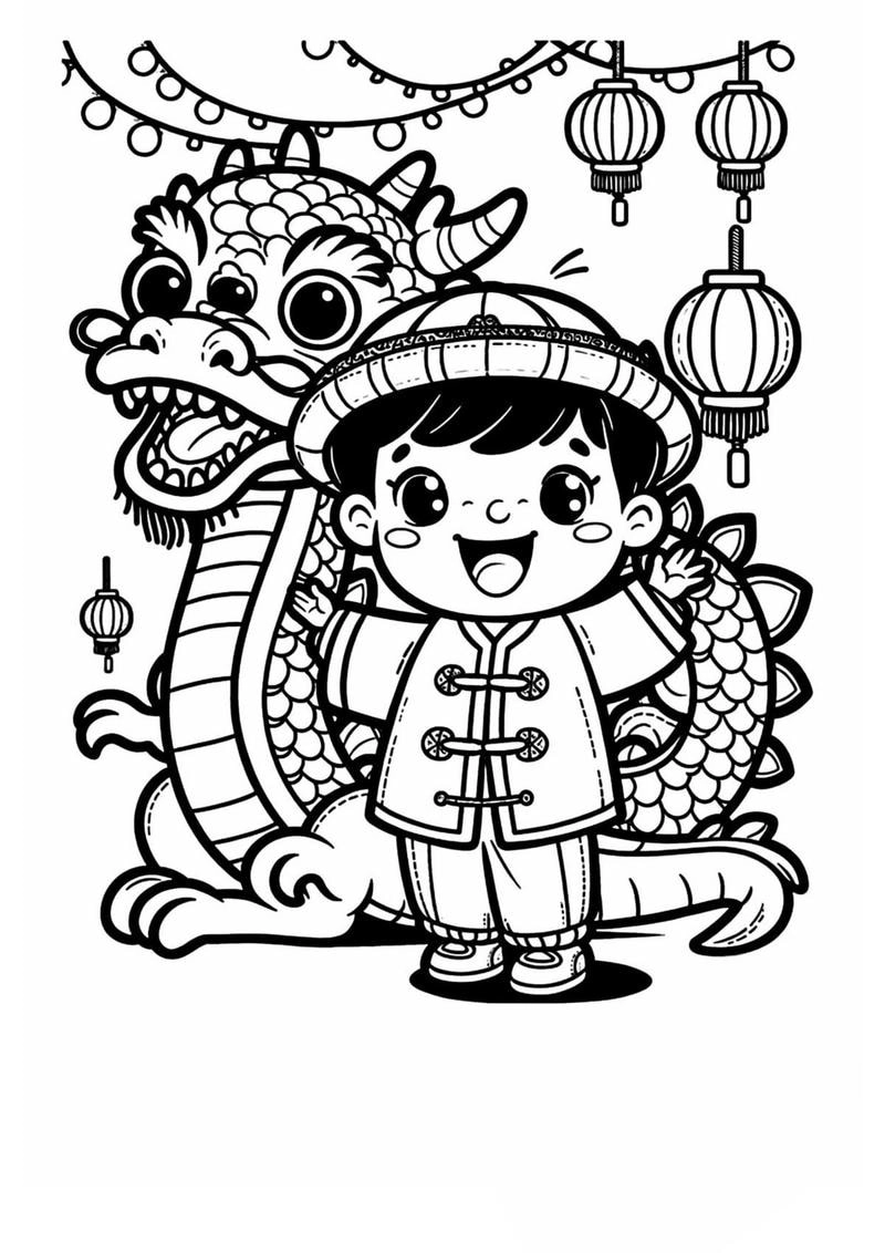 Khám phá Tranh tô màu con vật ngày Tết cho bé sinh động và vui nhộn