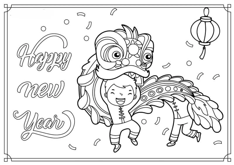 Bé yêu thích Tranh tô màu con vật Tết cho trẻ em cực dễ thương