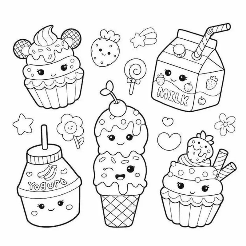 Sáng tạo đáng yêu với tranh tô màu bánh cupcake cute