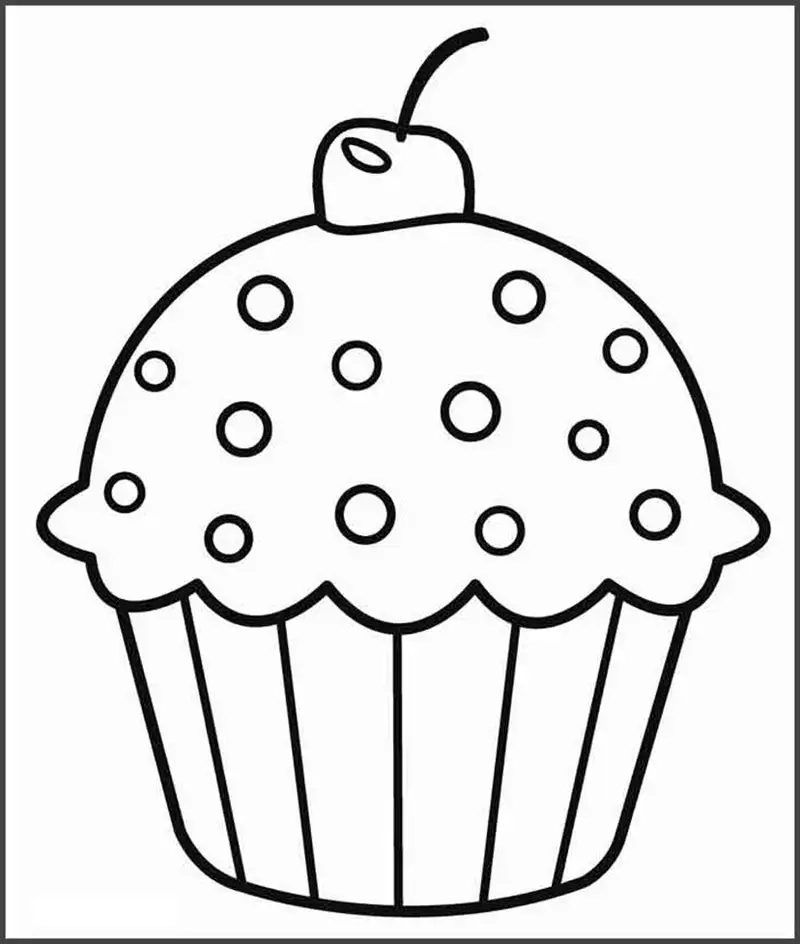 Khám phá màu sắc trong hình tô màu bánh cupcake
