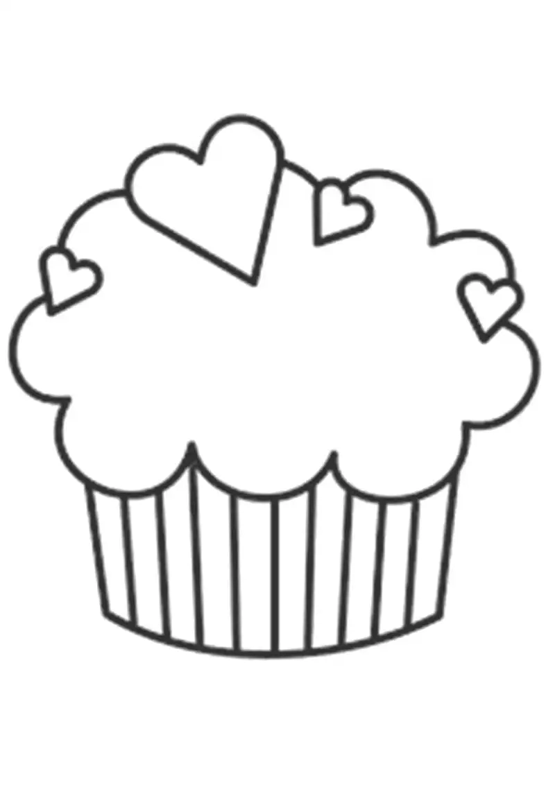 Thỏa sức sáng tạo cùng tranh to màu bánh cupcake