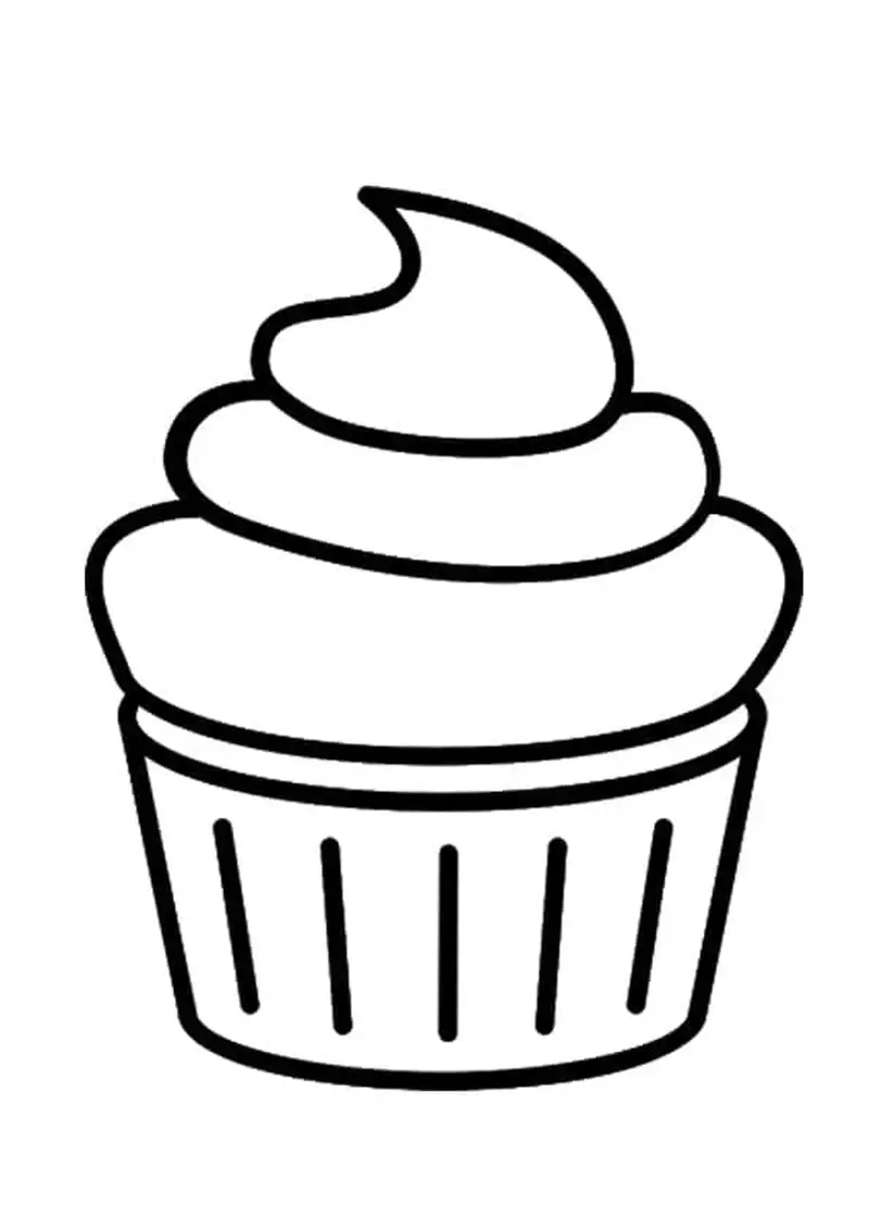 Tạo màu sắc thú vị với hình tô màu bánh cupcake