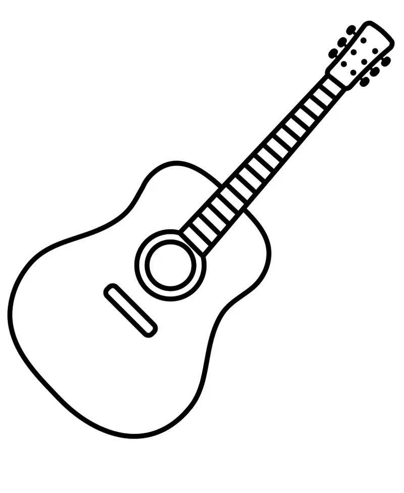 Tranh tô màu đàn guitar là như thế nào