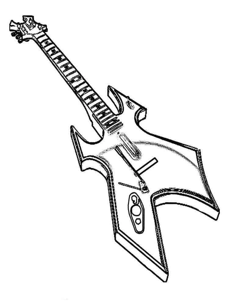 Khám phá sắc màu nhạc cụ từ tranh tô màu guitar điện