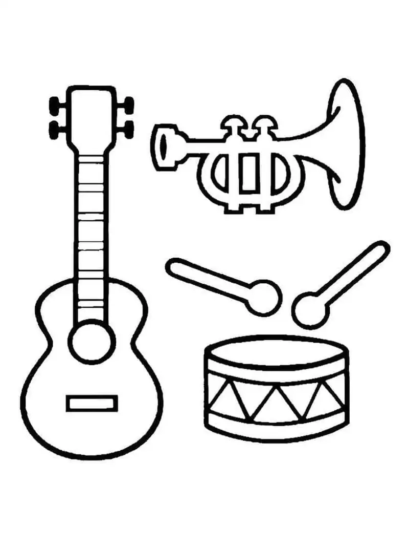 Thư giãn cùng tranh tô màu guitar nghệ thuật
