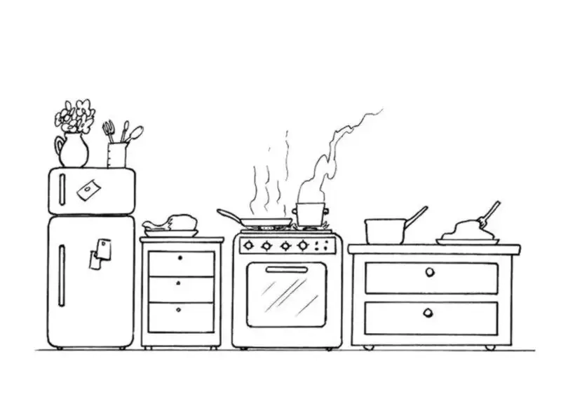Thỏa sức sáng tạo với tranh tô màu đồ dùng nhà bếp vui nhộn