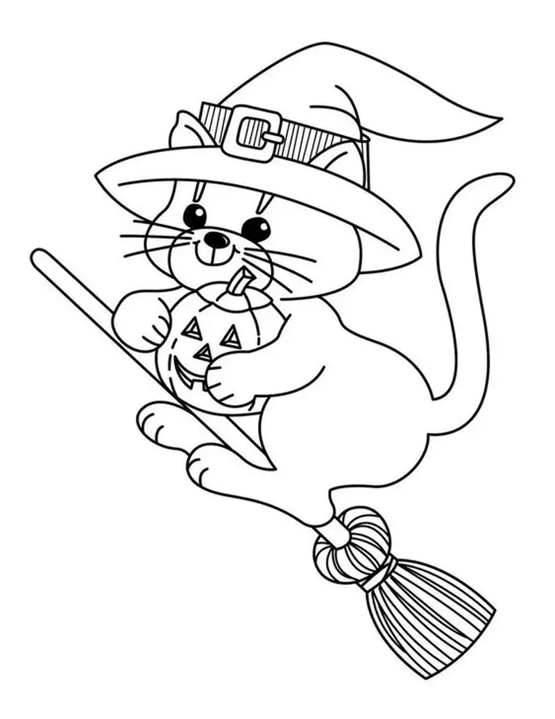 Khám phá tranh tô màu đồ vật Halloween vui nhộn cho bé