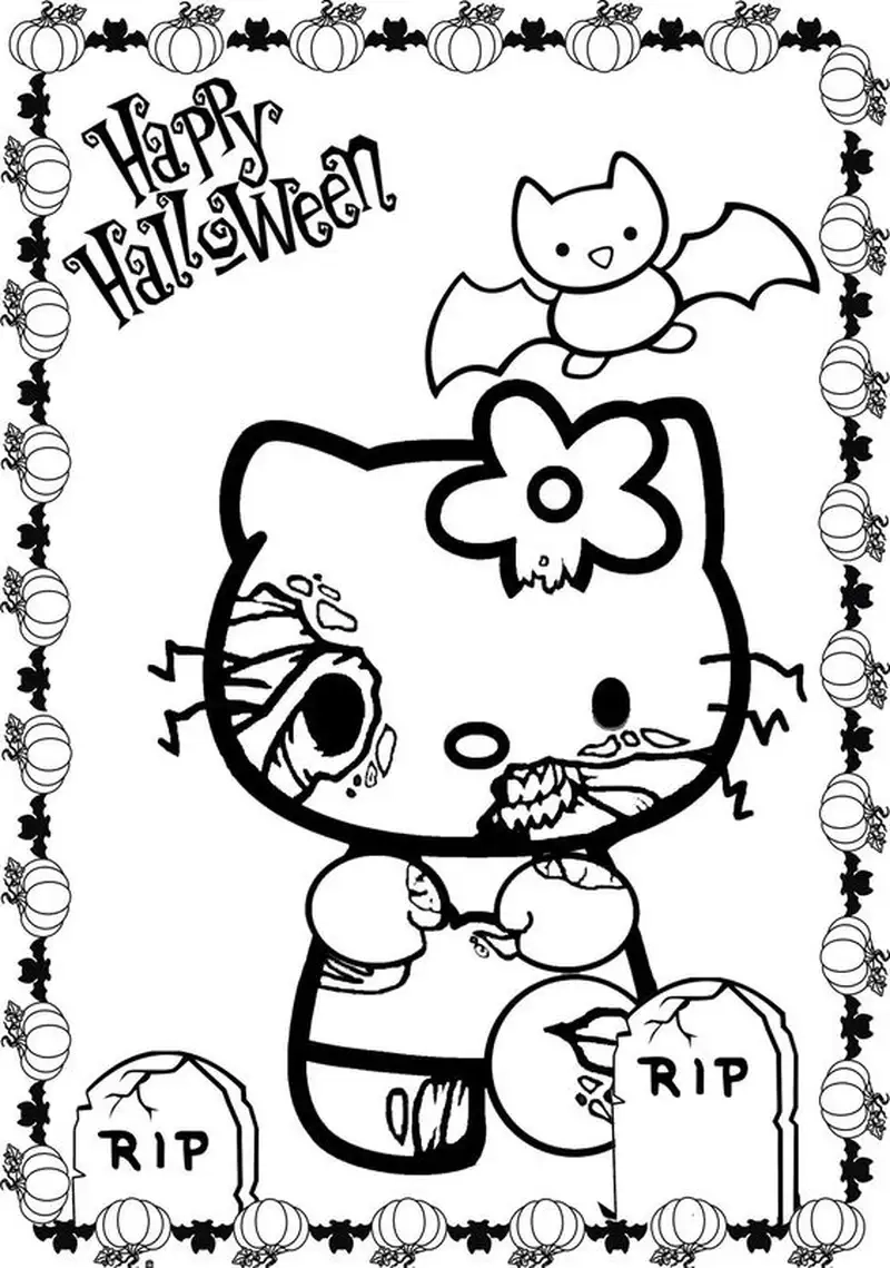 Thử ngay tranh tô màu mũ phù thủy Halloween