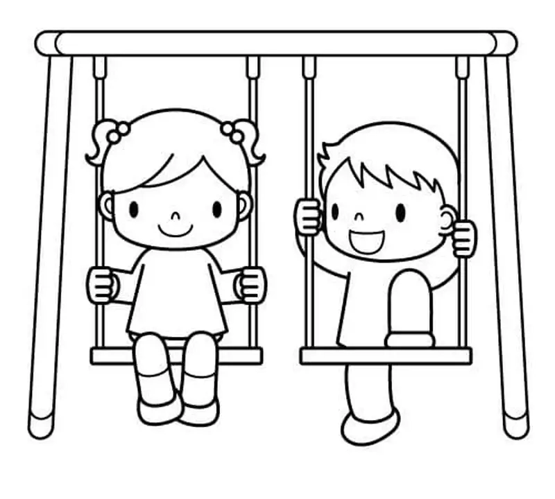 Bé rèn kỹ năng với tranh tô màu đồ chơi ngoài trời đầy màu sắc