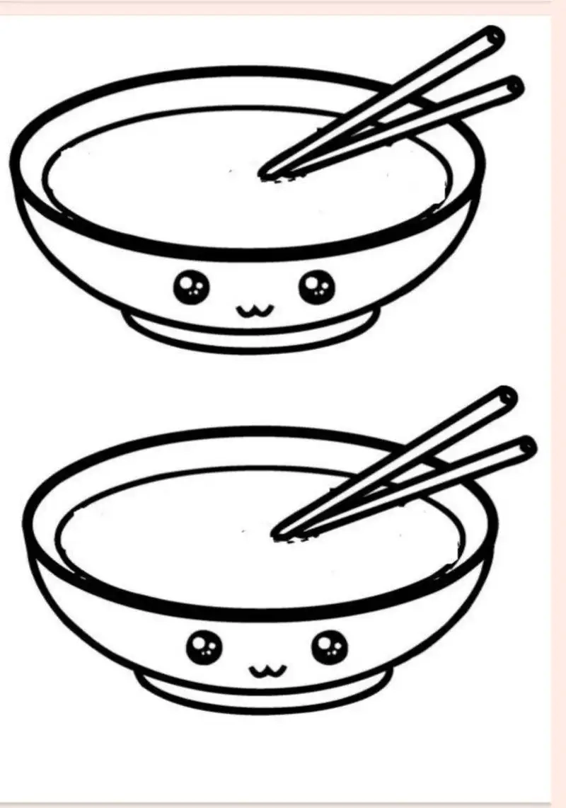 Hình ảnh đôi đũa tô màu sinh động cho bé