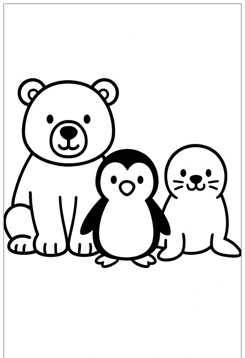 Tải ngay tranh tô màu Bắc Cực PDF miễn phí dễ dàng cho bé