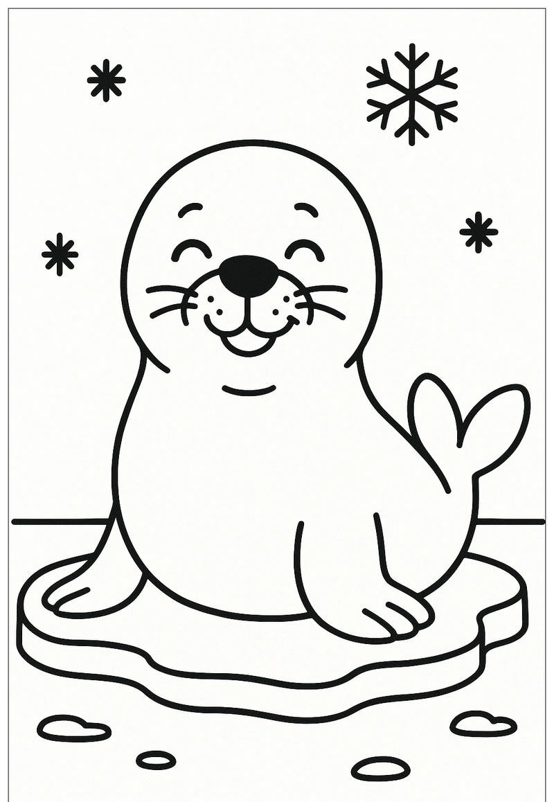 Rèn luyện khéo léo với tranh tô màu hải cẩu Bắc Cực sáng tạo