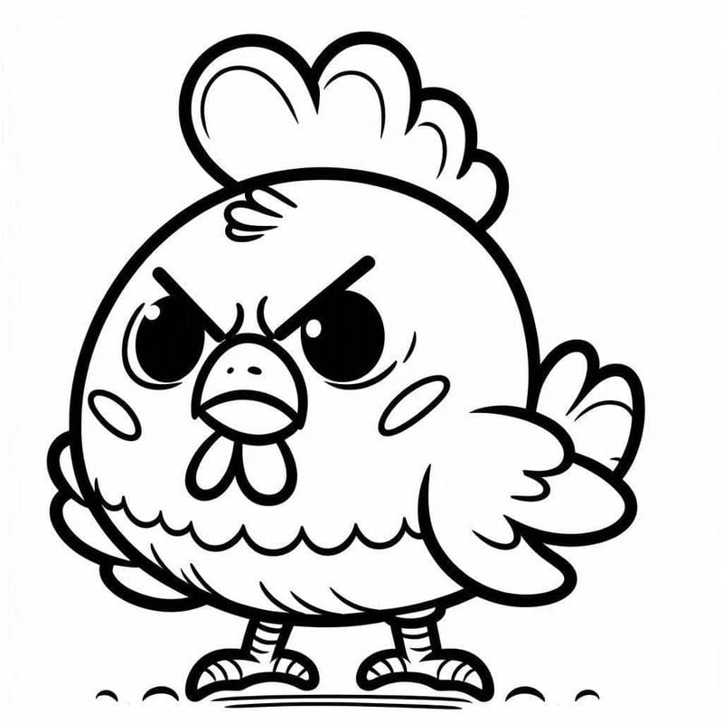 Bộ tranh tô màu con gà trống cho bé giúp bé học tập vui