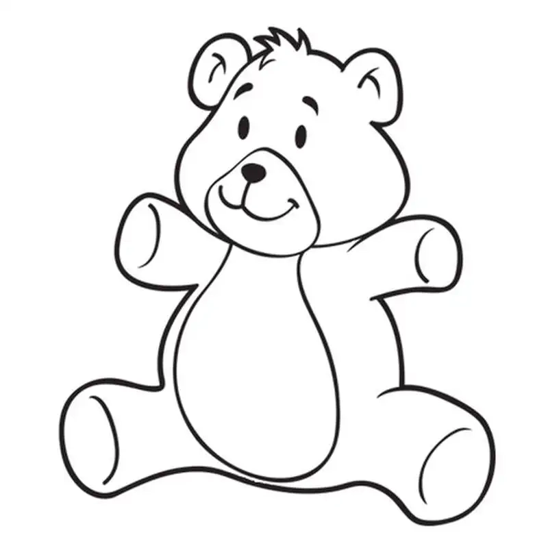 Bé thích mê với tranh tô màu gấu bông cute đáng yêu