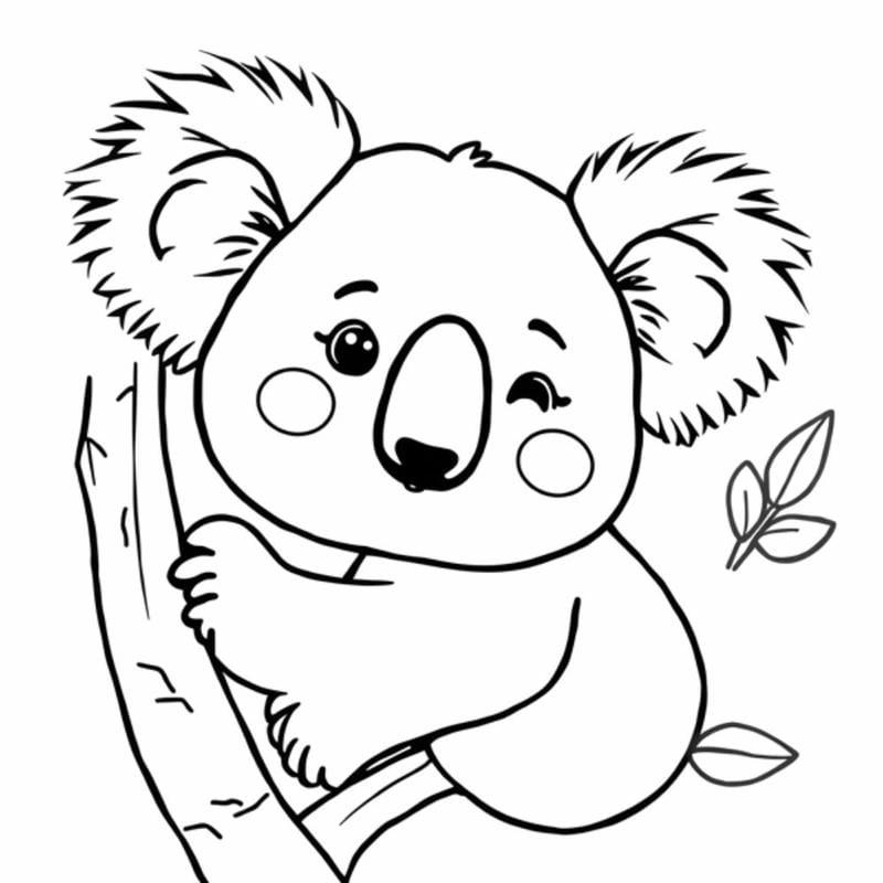 Tranh tô màu gấu koala là như thế nào