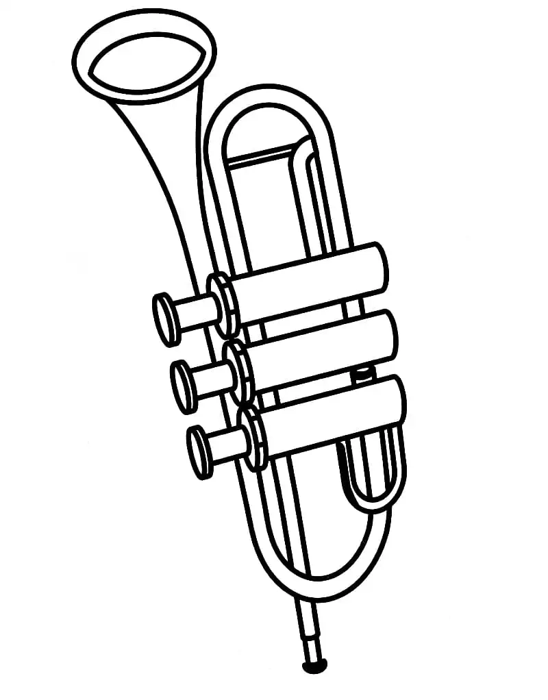 Khám phá tranh tô màu kèn trumpet sinh động cho bé