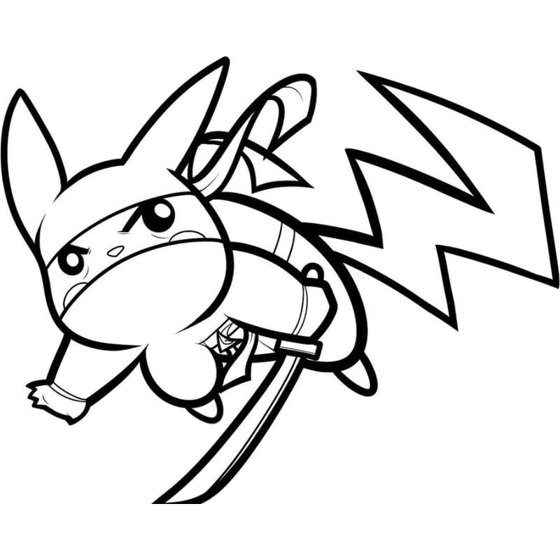Tải hình Pikachu cho bé tô màu dễ thương