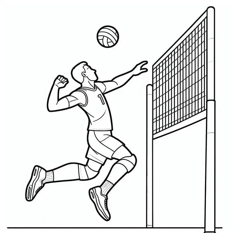 Khám phá tranh tô màu bóng chuyền cho bé cực vuiv