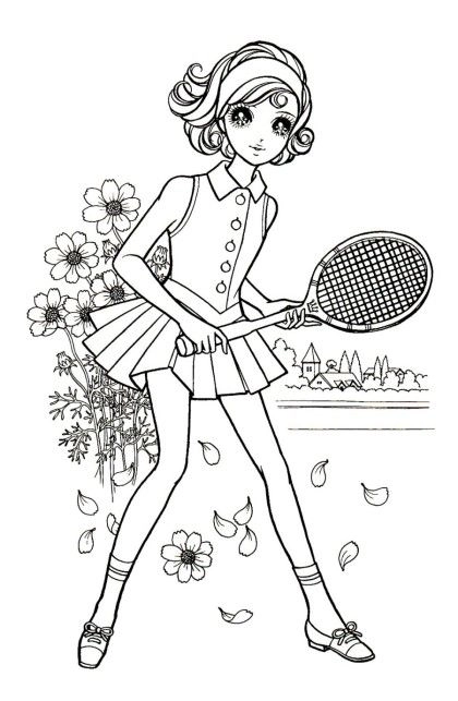 Khám phá chi tiết tranh tô màu sân tennis hấp dẫn