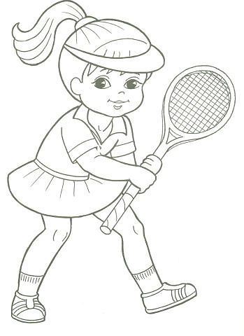 Vui học qua tranh tô màu quả bóng tennis dễ thương