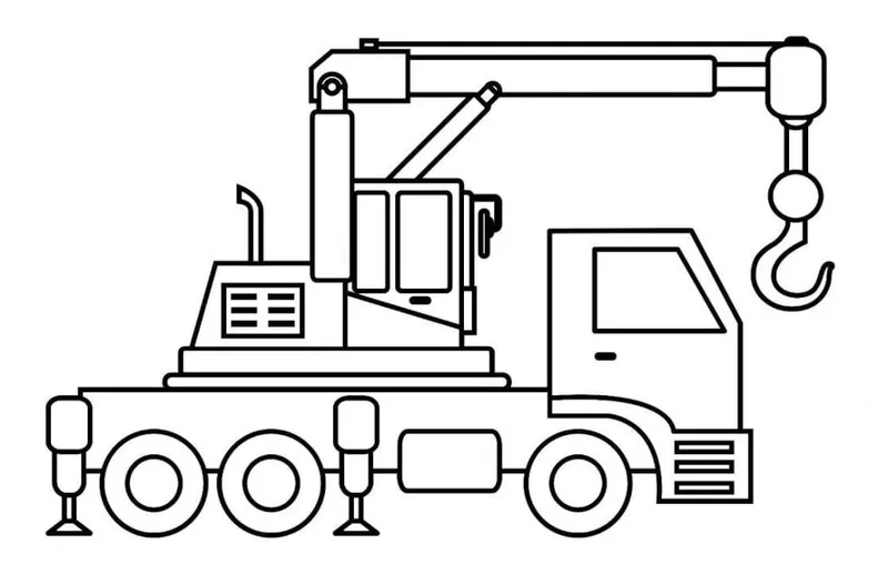 Thỏa sức sáng tạo với hình tô màu xe cẩu cho bé