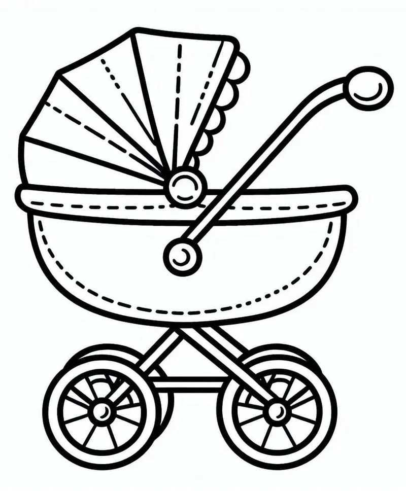 Rèn luyện kỹ năng sáng tạo với tô màu xe đẩy em bé