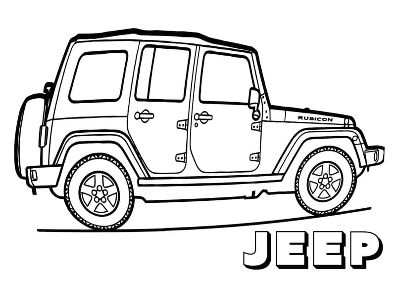 Bộ sưu tập độc đáo cho bé với tranh tô màu xe 4x4