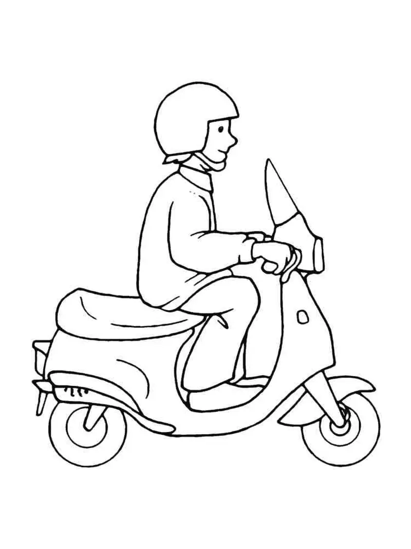 Giúp bé tập trung và sáng tạo cùng hình tô màu xe máy độc đáo
