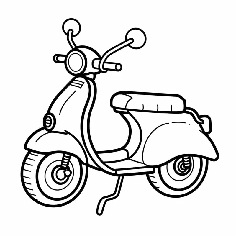 Bộ sưu tập dễ thương nhất về tranh tô màu xe máy
