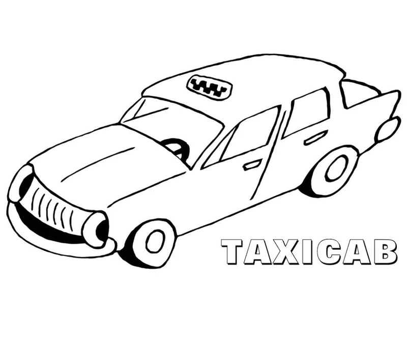 Trải nghiệm nghệ thuật với tô màu xe taxi đơn giản