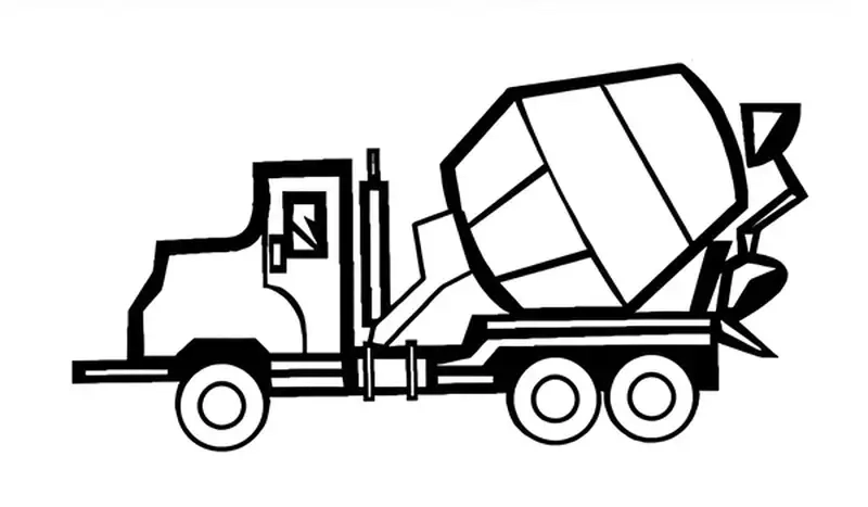 Sáng tạo cùng tranh vẽ xe trộn bê tông thật dễ thương