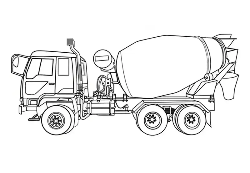 Vẽ đẹp hơn mỗi ngày với tranh tô màu ô tô trộn bê tông